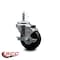 Service Caster 3.5'' Soft Rubber Wheel Swivel 7/16'' Grip Ring Stem Caster with Brake SCC-GR20S3514-SRS-TLB-716138 - alternate 2